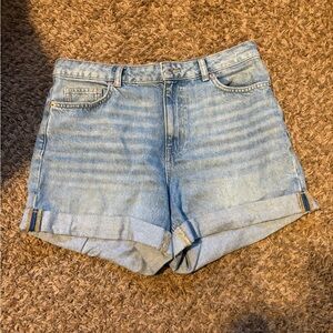 Mango Light Blue Jean Shorts